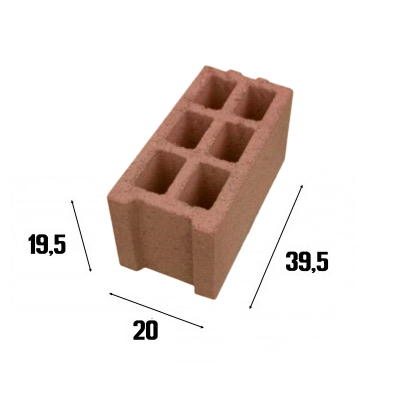 პემზის სამშენებლო ბლოკი 20x19x39